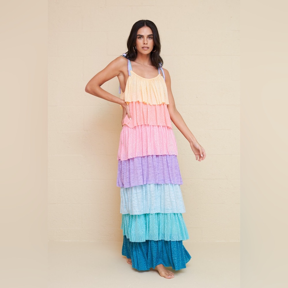 Pitusa RAINBOW TIERED DRESS - Picture 2 of 7